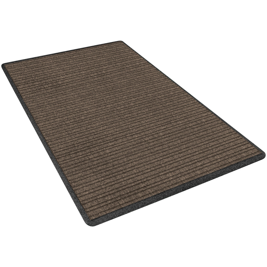 The 5' x 3' Brown Deluxe Entry Mat delivers professional-grade floor protection for busy industrial entryways. Rubber-backed construction prevents slipping and mat migration, while the durable brush surface absorbs dirt and moisture. Sold as 1 each for immediate deployment.