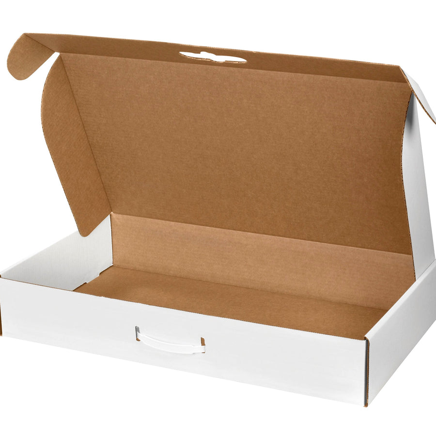 20 x 11 3/8 x 5 1/2 in White Corrugated Carrying Cases with Handles 10/Bundle MCC5 - alias listing