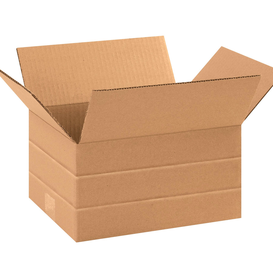 10x8x6 ECT-32 Kraft Multi-Depth Corrugated Shipping Boxes 25-Pack MD1086