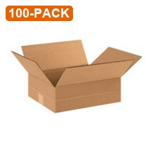12x10x4 Multi Depth Corrugated Boxes, 100-Pack (4 Bundles of 25)