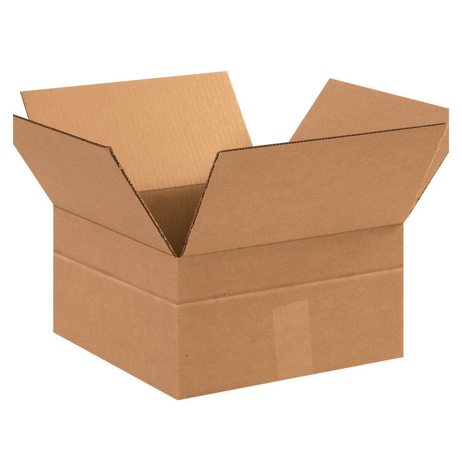 12x12x4 ECT-32 Kraft Multi-Depth Corrugated Shipping Boxes 25-Pack MD12124
