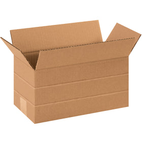 Fold-flat multi-depth corrugated boxes that adjust from 6" to your desired height‚no carton sizer needed. Pre-scored kraft construction in ECT-32 single-wall material. Bundle of 25 units lets you consolidate inventory and optimize parcel spend with one SKU.
