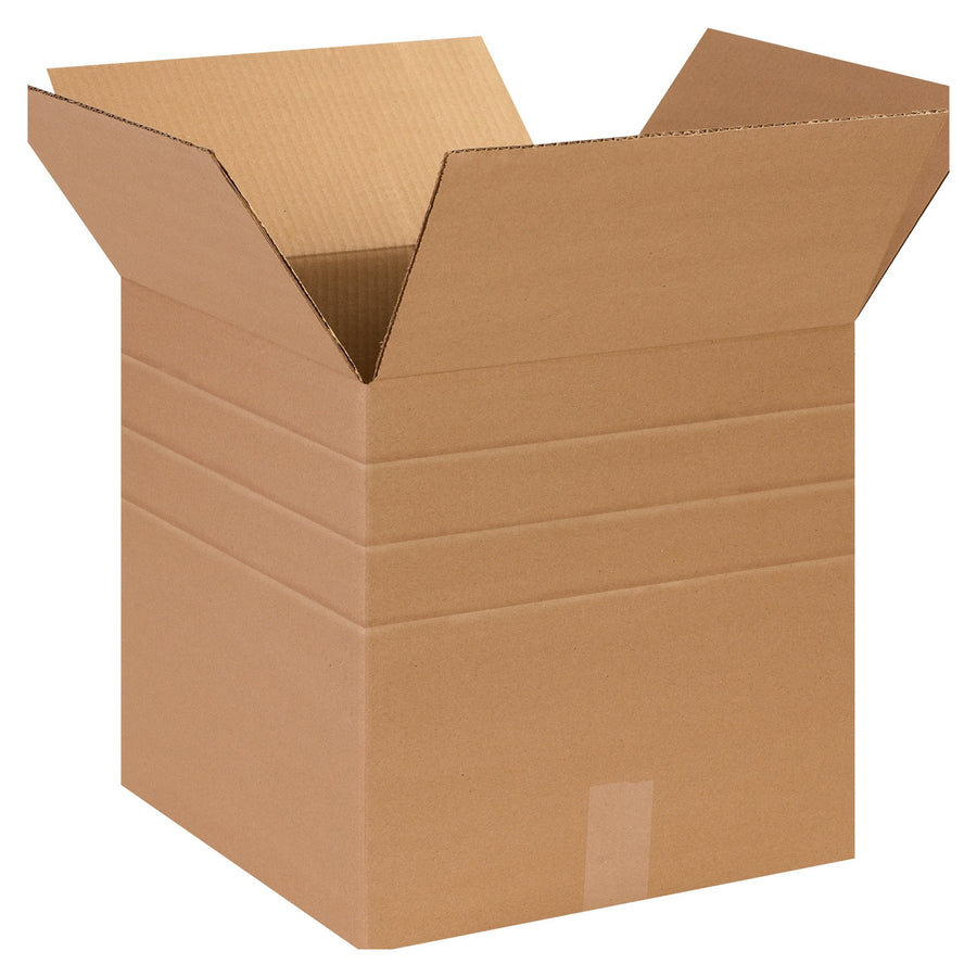 14x14x14 ECT-32 Kraft Multi-Depth Corrugated Shipping Boxes 25-Pack MD141414