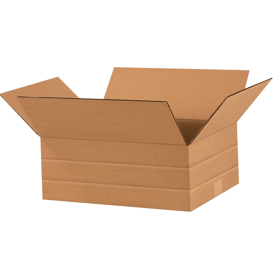 16x12x6 ECT-32 Kraft Multi-Depth Corrugated Shipping Box 25-Pack MD16126