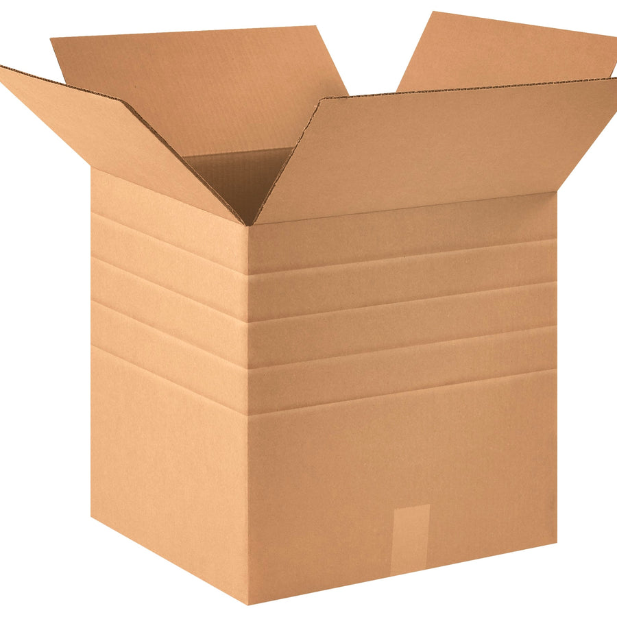 16x16x16 ECT-32 Kraft Multi-Depth Corrugated Shipping Boxes 10-Pack MD161616