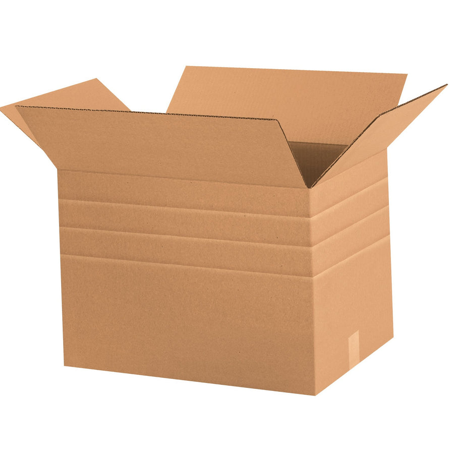 20x14x14 ECT-32 Kraft Multi-Depth Corrugated Shipping Boxes 15-Pack MD201414