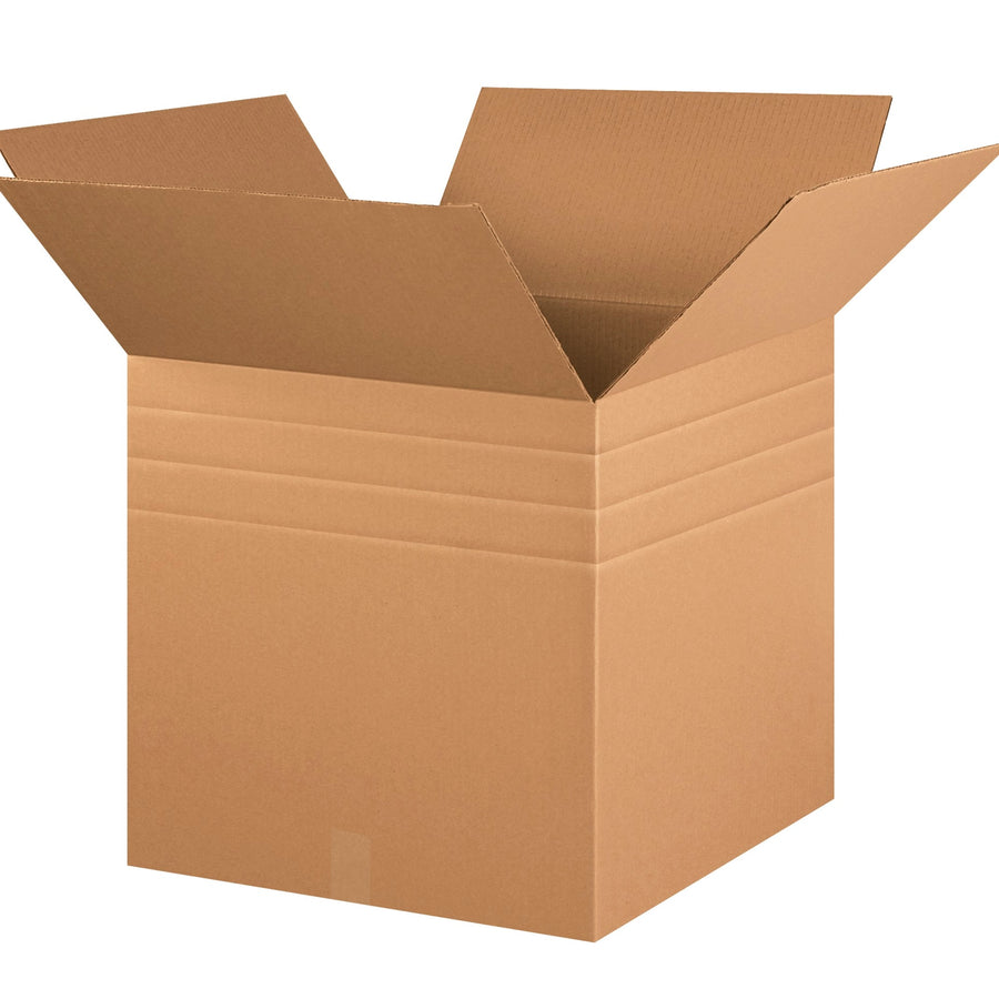 20x20x20 ECT-32 Kraft Multi-Depth Corrugated Shipping Boxes 10-Pack MD202020