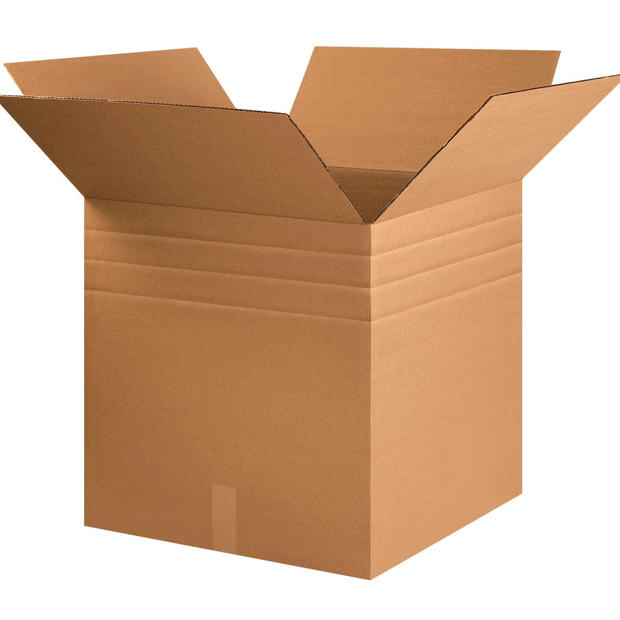 22x22x22 ECT-32 Kraft Multi-Depth Corrugated Shipping Boxes 10-Pack MD222222