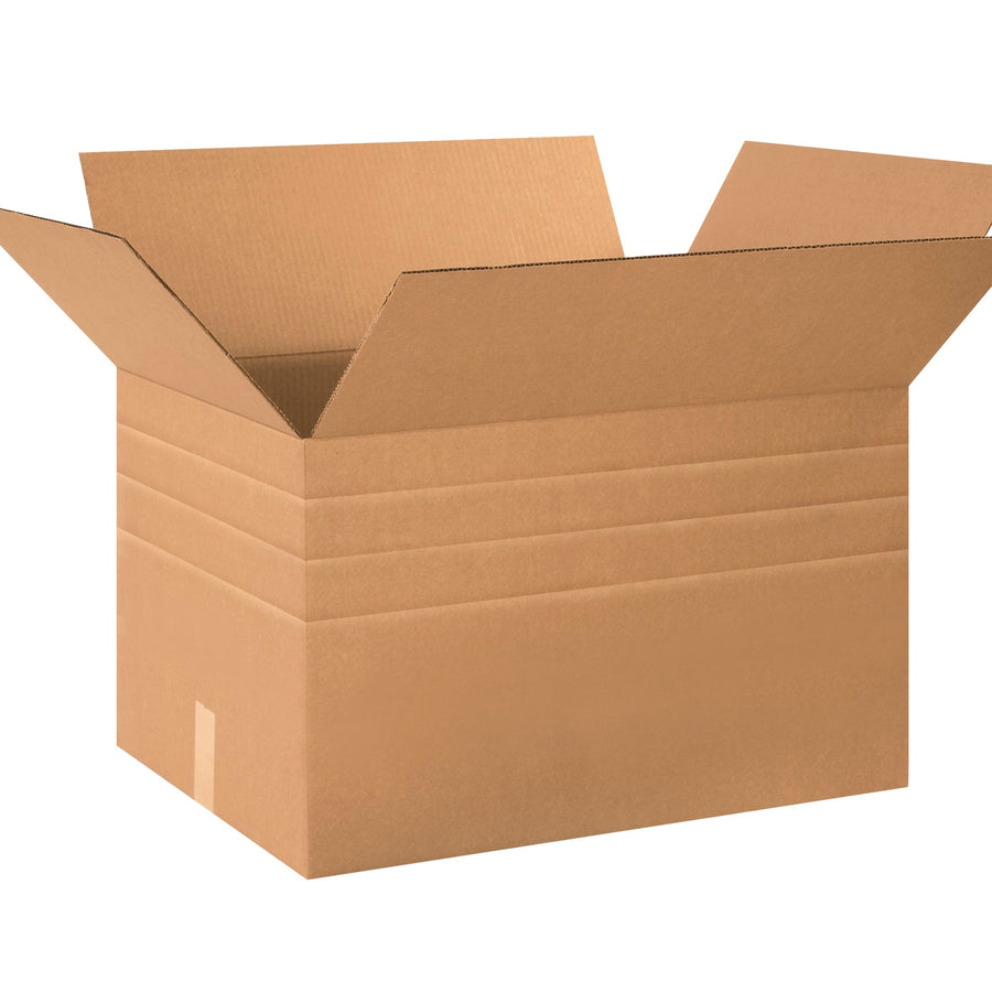 24x18x18 ECT-32 Kraft Multi-Depth Corrugated Shipping Box 15-Pack MD241818