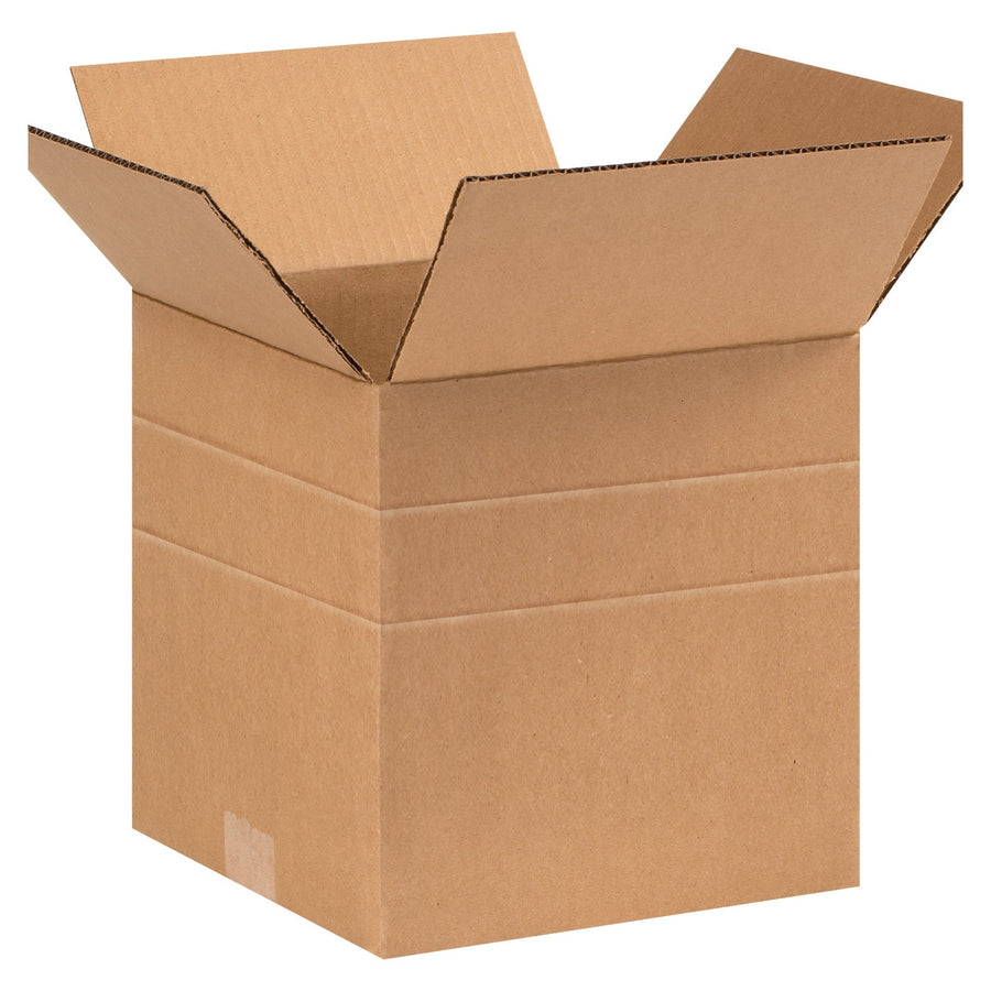9x9x9 ECT-32 Kraft Multi-Depth Corrugated Shipping Boxes 25-Pack MD999