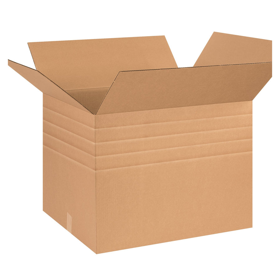 26x20x20 ECT-44 Heavy-Duty Multi-Depth Corrugated Shipping Boxes 10-Pack MDHD262020