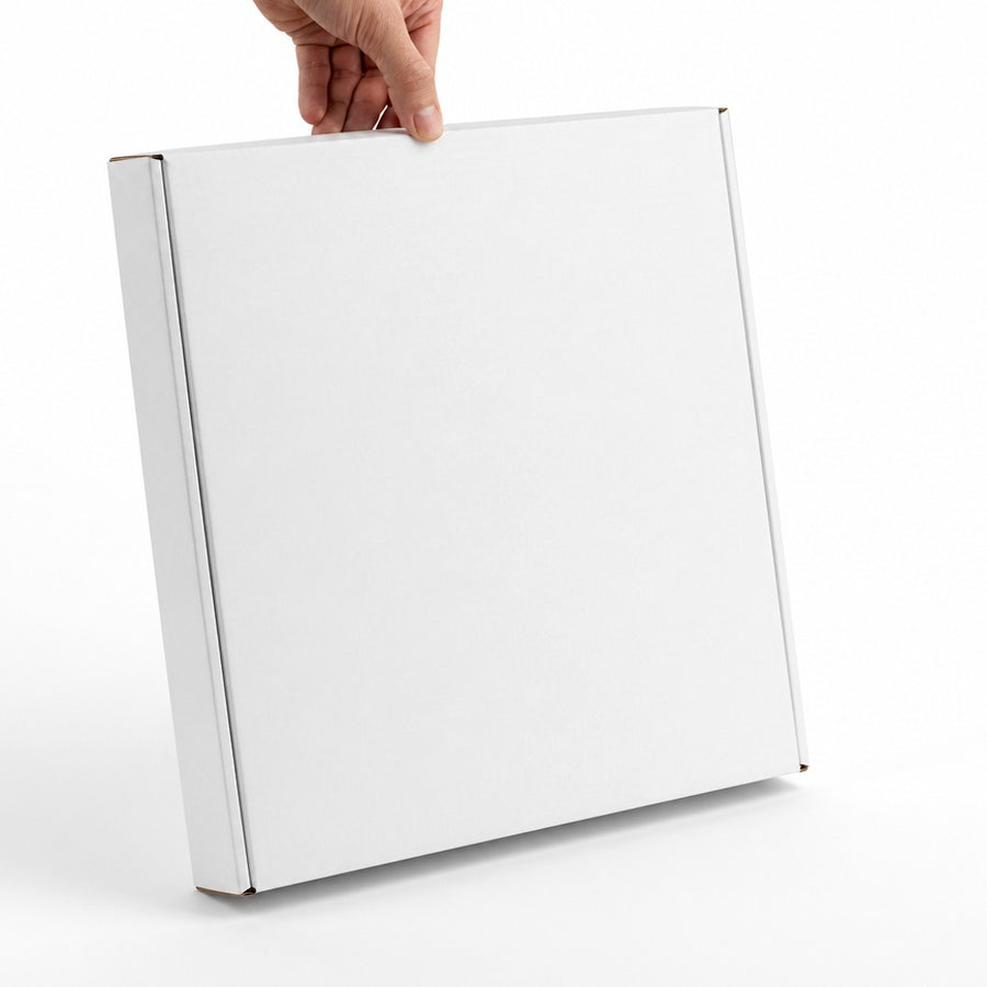 12 3/4 x 12 1/8 x 3 7/8 in White Corrugated Literature Mailers Self-Seal 50/Bundle MFL12123R