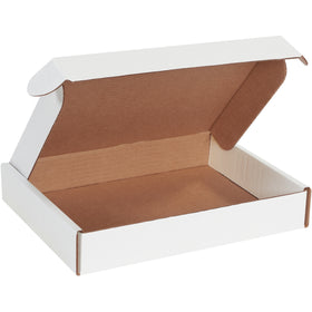 Professional-grade white deluxe literature mailers designed for e-commerce brands shipping documents, catalogs, and marketing materials. Features protective side flaps, front locking tabs, and self-sealing tuck closure‚no tape, glue, or staples required. Strong ECT-32-B corrugated construction assembles in seconds.