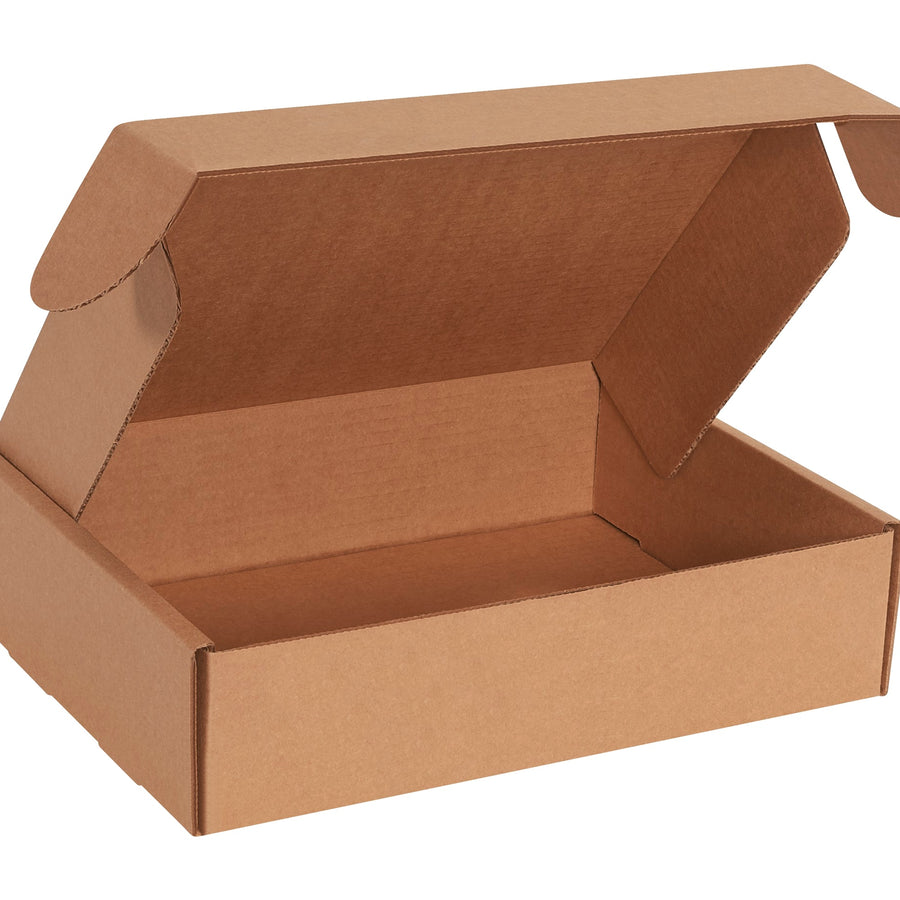 12 1/8 x 9 1/4 x 3 in Kraft Corrugated Literature Mailers Crush Resistant 50/Bundle MFL1293K