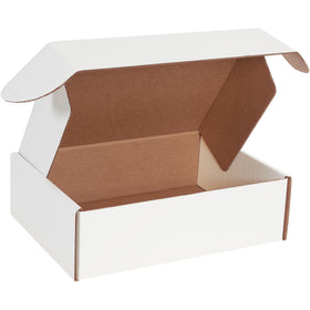 Professional 13x10x4 deluxe literature mailers engineered for e-commerce brands shipping important documents. ECT-32-B corrugated construction with front locking tabs and protective side flaps delivers crush resistance without tape or glue. Assembles in seconds–50 mailers per bundle.