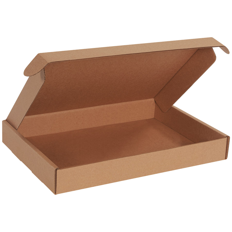 Professional-grade kraft literature mailers designed for e-commerce brands shipping important documents and marketing materials. Made from strong ECT-32-B corrugated, these 15 1/8x11 1/8x2 deluxe mailers feature protective side flaps and outside tuck closure for maximum protection–no tape, glue, or staples required. Bundle of 50 delivers consistent, cost-effective packaging.