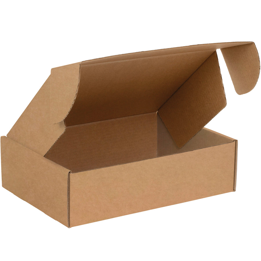 Professional deluxe kraft literature mailers designed for e-commerce brands that demand maximum document protection. Measuring 15 1/8" x 11 1/8" x 4", these crush-resistant corrugated mailers feature protective side flaps and front outside tuck closureβno tape, glue, or staples required. Bundle of 50 ships ready to use.