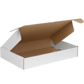 Professional-grade 18x12x3 white corrugated literature mailers engineered for e-commerce brands that demand crush-resistant protection without assembly hassle. Front locking tabs and protective side flaps secure documents instantlyβno tape, glue, or staples required. Sold as a convenient bundle of 25.