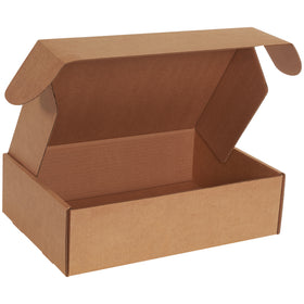 Ship important documents with confidence using these 18x12x6 deluxe kraft literature mailers. Engineered from strong ECT-32-B corrugated material with protective side flaps and front tuck closure for maximum crush resistance. Assembles in seconds without tape, glue, or staples–sold in bundles of 25 for cost-effective bulk protection.