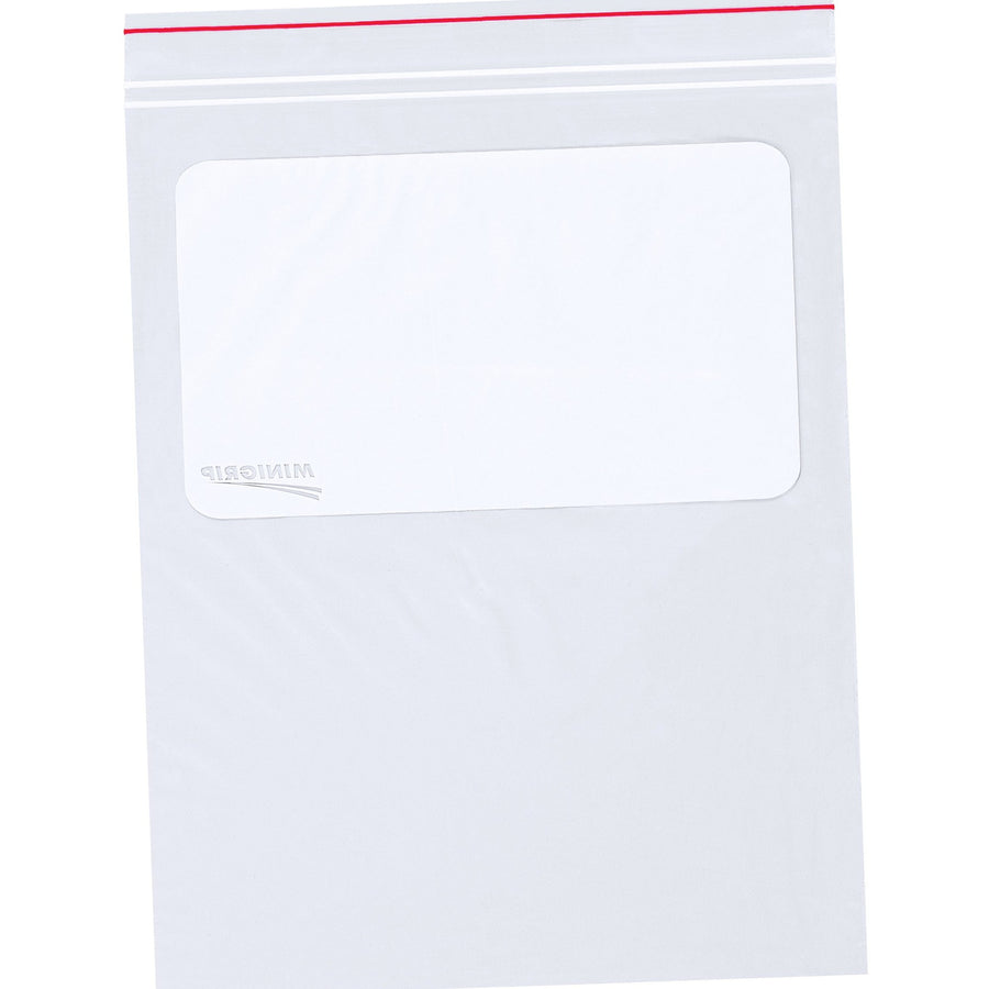 2x3 2 Mil Clear Reclosable White Block Poly Bags 1000/Case MG3935