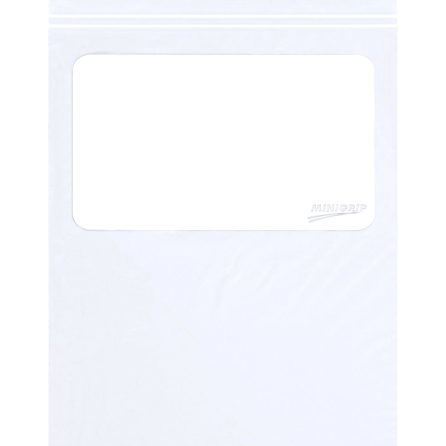 5x8 2 Mil Clear Reclosable White Block Poly Bags 1000/Case MG3960 - alias listing