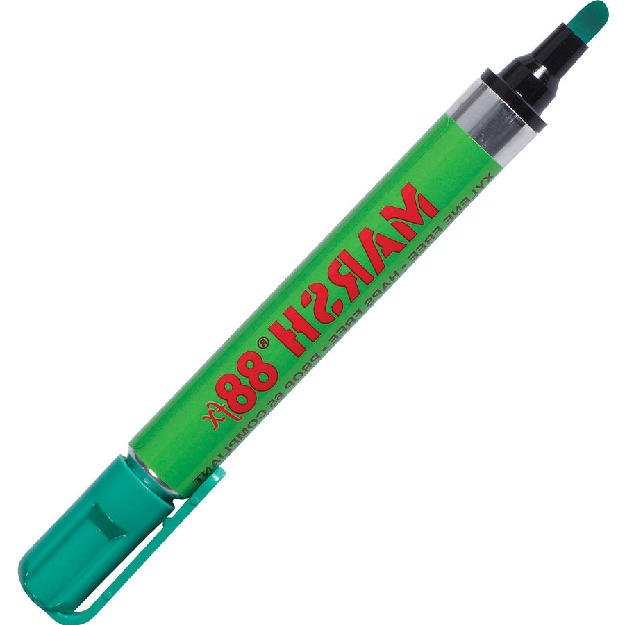 Green Marsh 88fx Permanent Metal Paint Markers 12/Case MK110GN