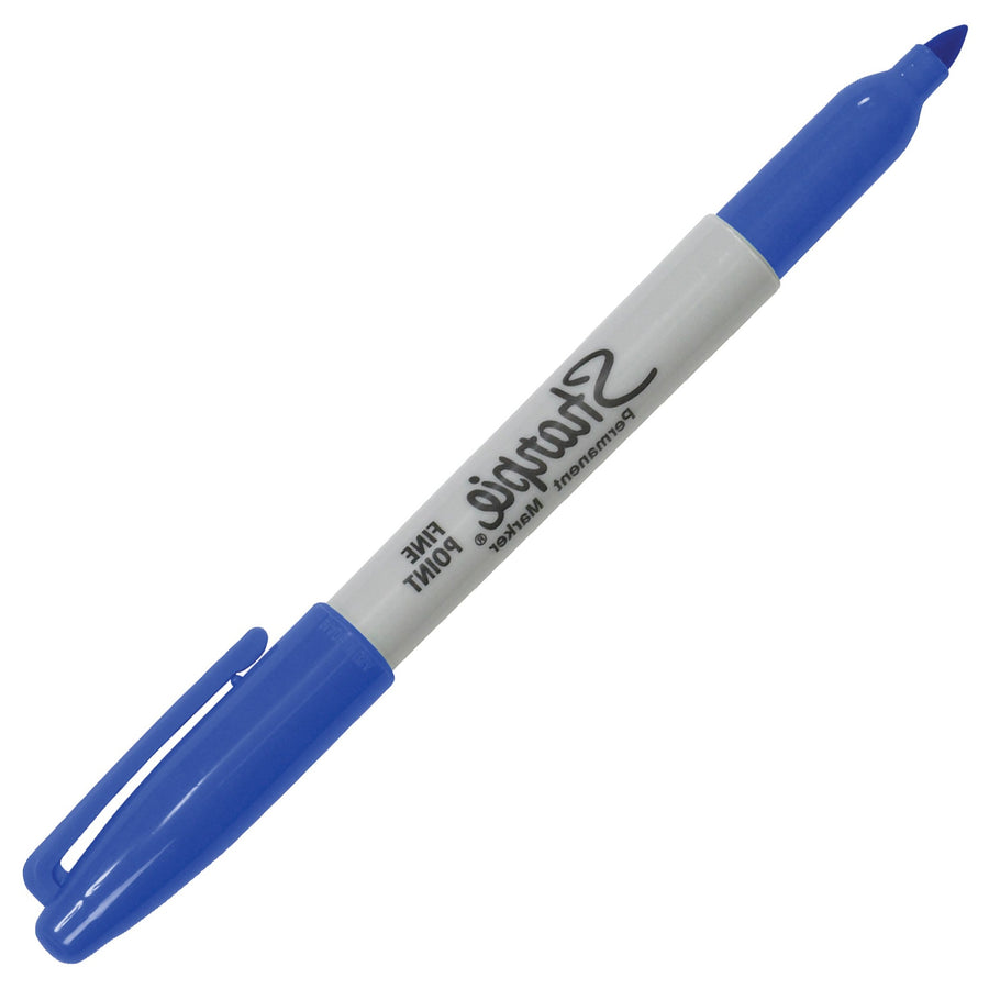 Blue Alcohol-Based Fine Point Permanent Markers 12/Case MK301BE