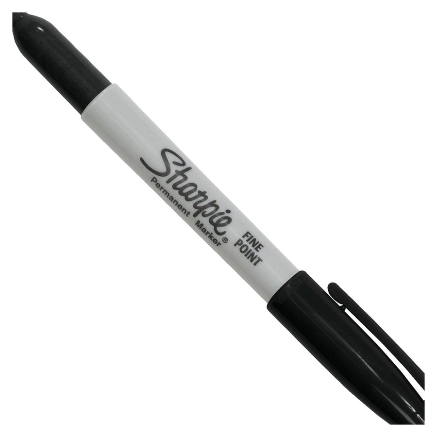 Black Alcohol-Based Fine Point Permanent Markers 12/Case MK301BK