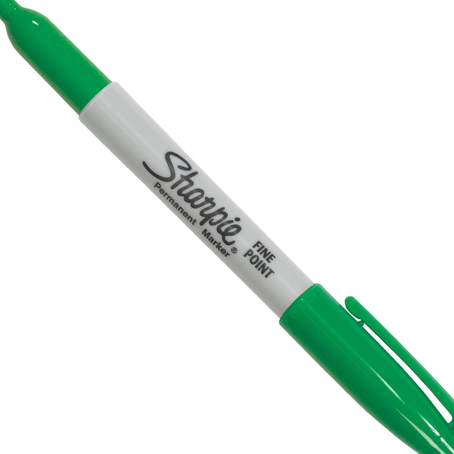 Green Alcohol-Based Fine Point Permanent Markers 12/Case MK301GN