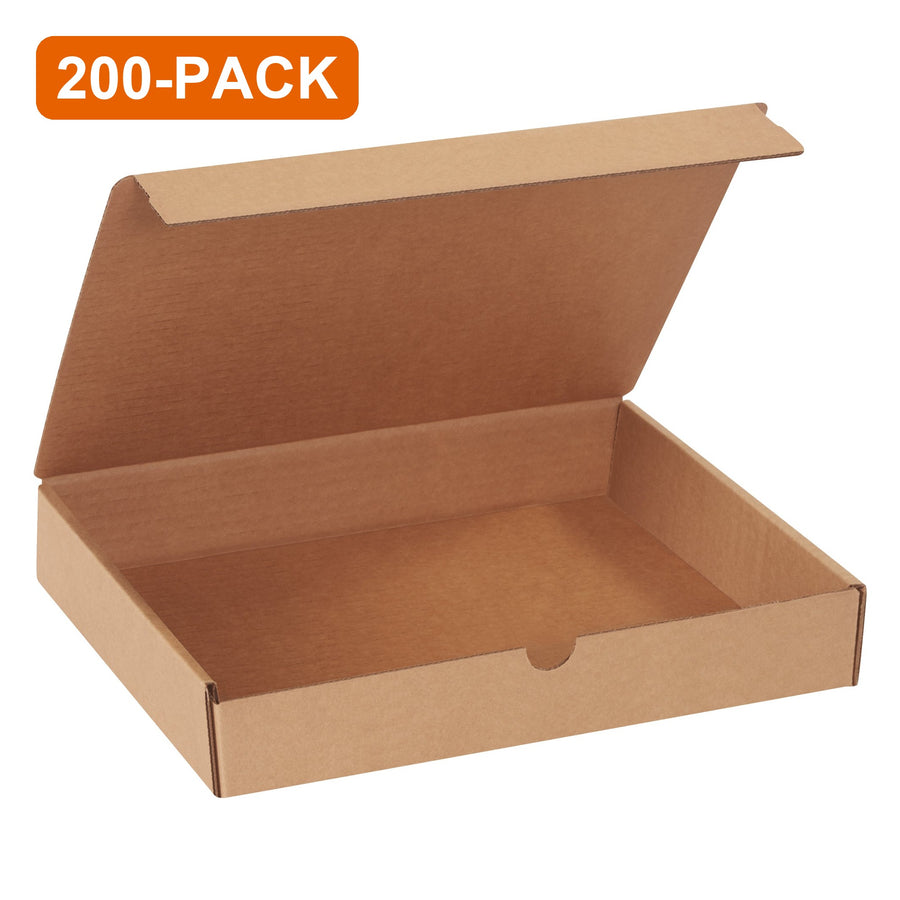 12x9x2 Kraft Corrugated Literature Mailers, 200-Pack (4 Bundles of 50)