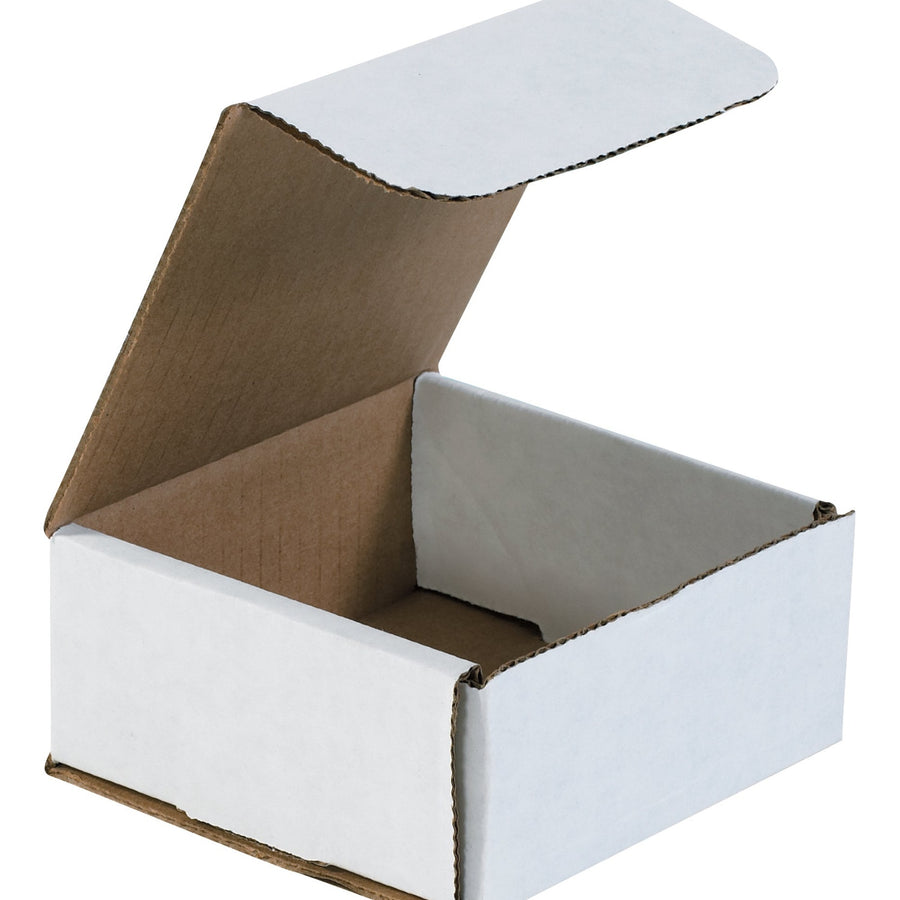 4 3/8 x 4 3/8 x 2 in ECT-32 White Corrugated Mailers 50-Pack MLR1 - alias listing
