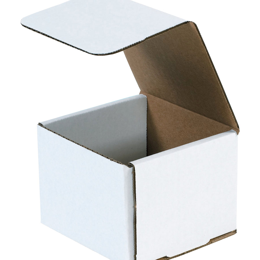 4.375x4.375x3.5 ECT-32 White Corrugated Mailers 50-Pack MLR2 - alias listing