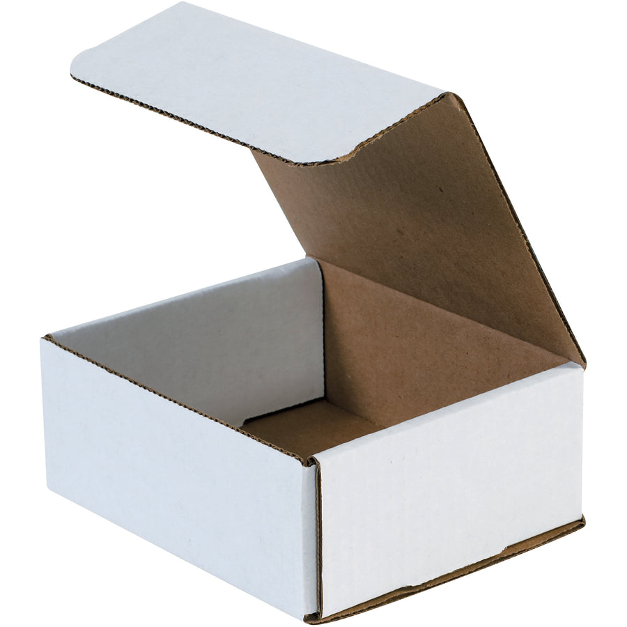 Save on postage with lightweight, crush-resistant corrugated mailers engineered for small item shipping. One-piece ECT-32-B construction folds in seconds with no tape, glue, or staples required. Bundle of 50 white cardboard mailers deliver double-wall protection on front and sides.