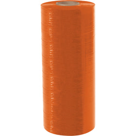 Heavy-duty orange cast machine stretch film engineered for pallet warehouses needing color-coded inventory management. 20" x 80 gauge with 250% pre-stretch ratio delivers superior load retention and puncture resistance on all standard stretch wrap equipment. 6000' per roll reduces reordering frequency and warehouse noise.