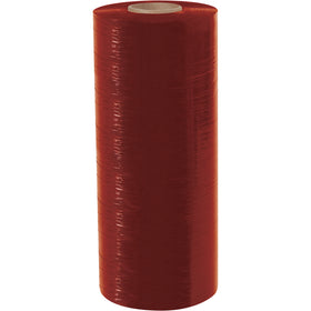 Professional-grade red cast machine stretch film engineered for high-speed warehouse operations. 20" x 80 gauge x 6000' roll stretches up to 250% for superior load retention and puncture resistance on uniform pallet loads. Color-coded film accelerates inventory identification and meets warehouse specifications while reducing operational noise.
