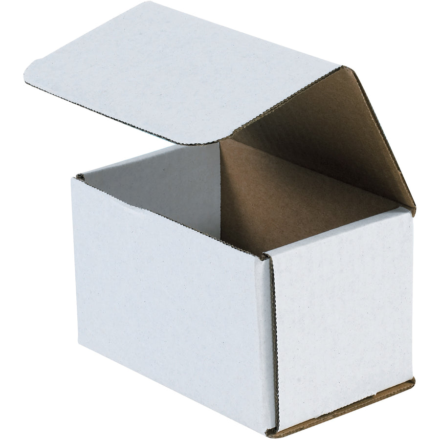 Ship small items safely with Packrift's 5.5x3.5x3.5 white corrugated mailers. ECT-32-B construction delivers crush resistance on front and sides with one-piece folding design‚no tape, glue, or staples required. Bundle of 50 reduces per-unit cost and freight weight for efficient fulfillment operations.