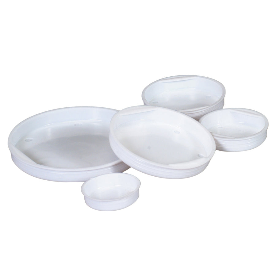 6 in White Plastic End Caps for Mailing Tubes 100/Case MTCAP6