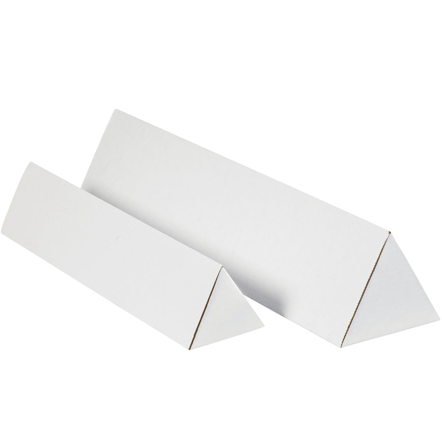Ship smarter with our 36.25" white triangle mailing tubes–designed to open along the length for faster packing and reduced labor costs. Constructed from durable ECT-32-B corrugated material with locking tabs that require no tape or glue. Bundle of 50 tubes ships flat to maximize storage space and minimize freight charges.