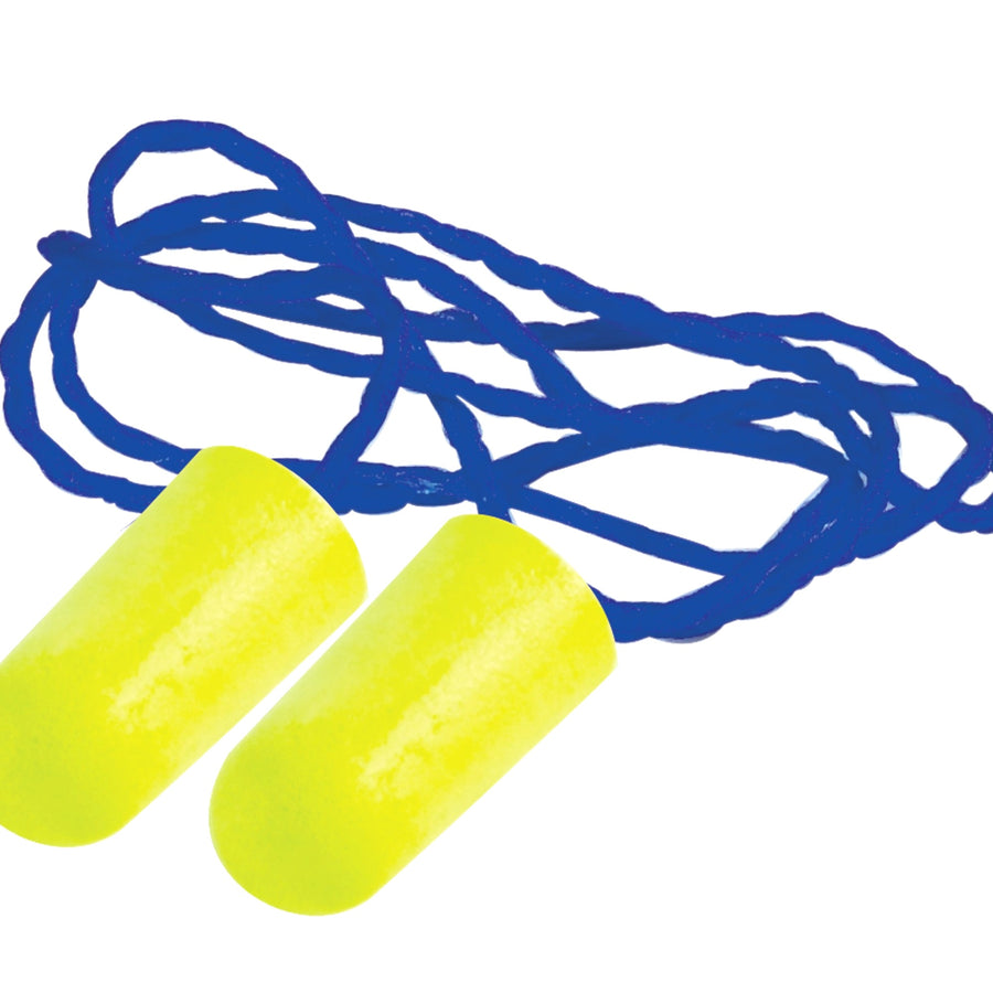 Yellow E-A-Rsoft Neons Corded Foam Earplugs NRR 33dB 200 Pairs OCS1136