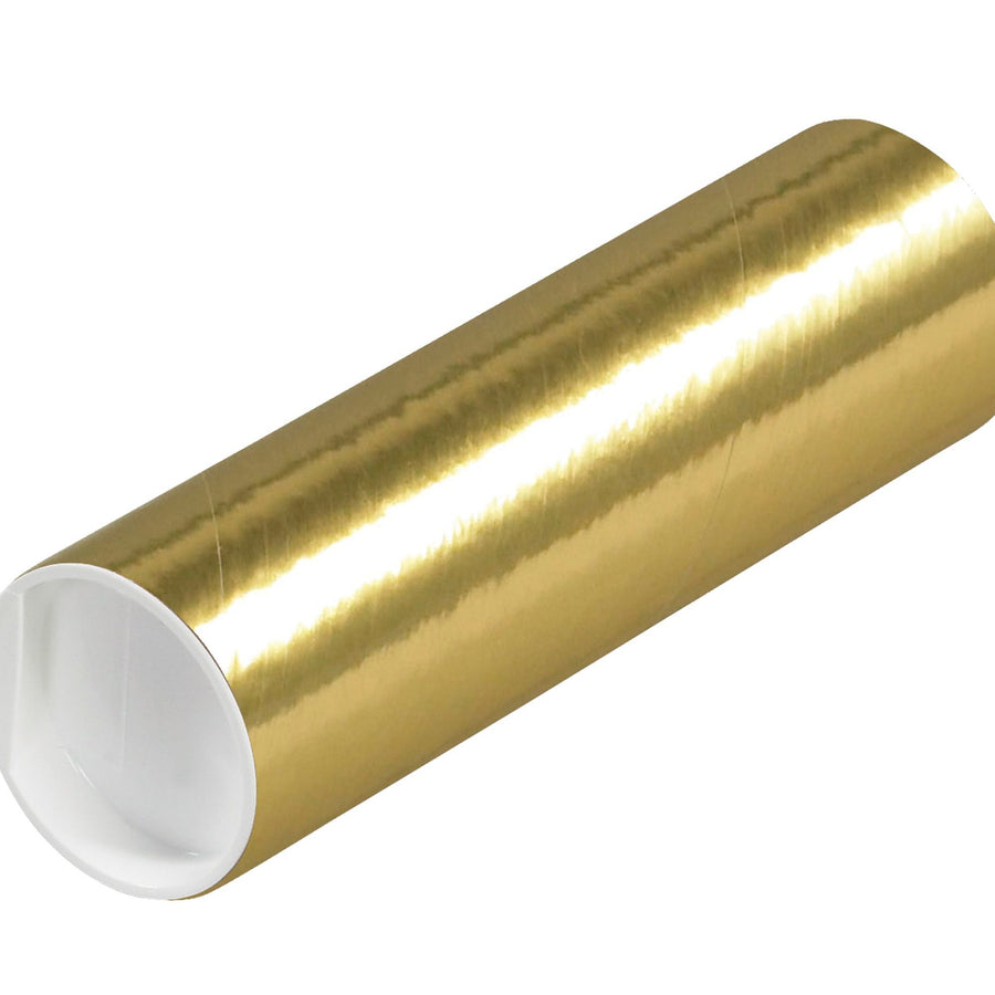 Poster & Print Mailing Tubes | 2 x 6 in Gold Spiral Wound 3-Ply with Caps, 50/Case P2006GO