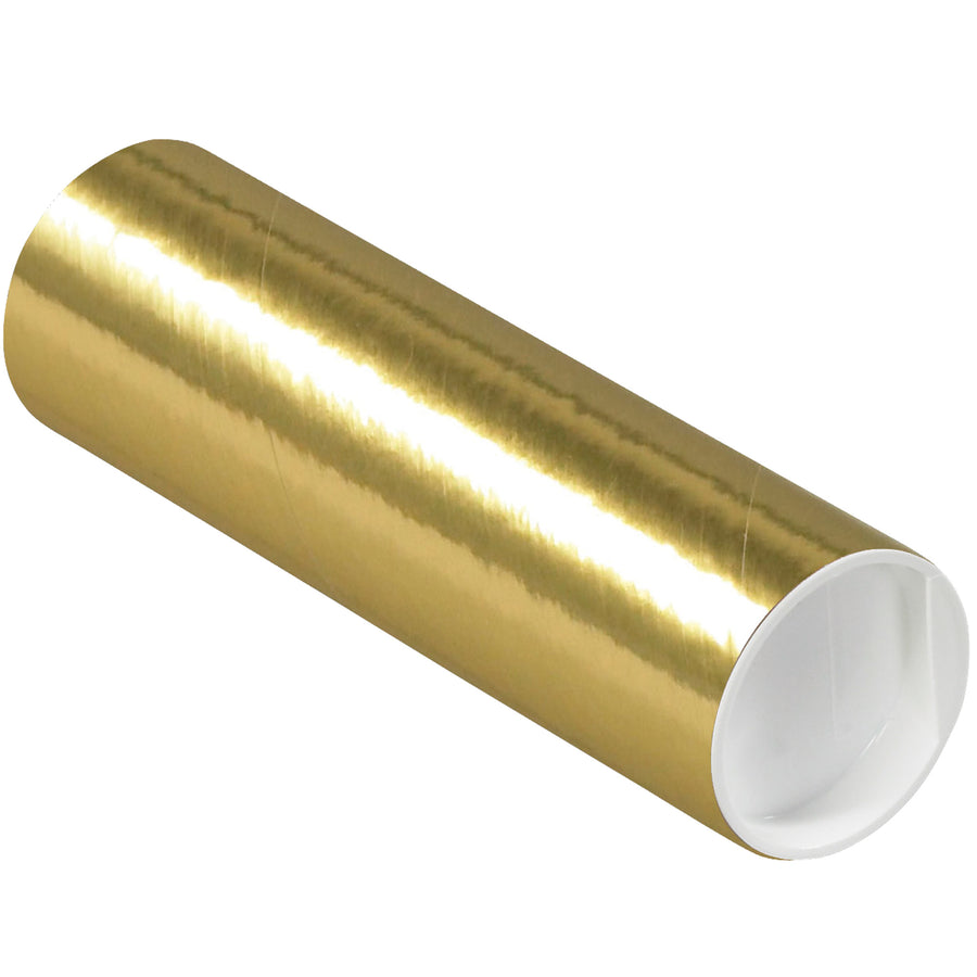 Bright gold 2x6 mailing tubes with included end caps protect documents, blueprints, and posters during shipping. Heavy-duty 3-ply spiral wound fibreboard construction withstands handling and stacking. Buy by the case of 50 for maximum cost-efficiency.