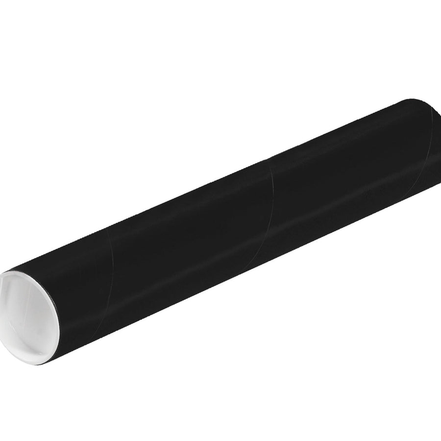 Poster & Print Mailing Tubes | 2 x 12 in Black Spiral Wound with Caps, 50/Case P2012BL
