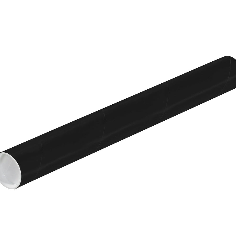 Poster & Print Mailing Tubes | 2 x 18 in Black Spiral Wound with Caps, 50/Case P2018BL
