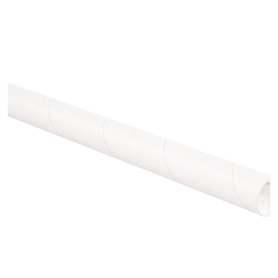 Poster & Print Mailing Tubes | 2 x 18 in White Spiral Wound with Caps, 50/Case P2018W