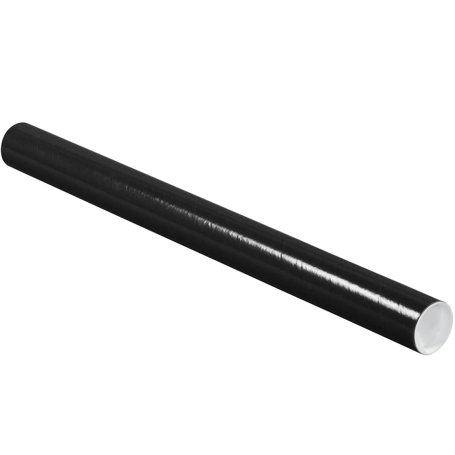 Durable 3-ply spiral wound black mailing tubes (2" diameter √ó 24" length) with included white plastic end caps‚50 tubes per case. Ideal for architects, engineers, and mailroom operations shipping documents, blueprints, and rolled materials with professional protection and cost efficiency.