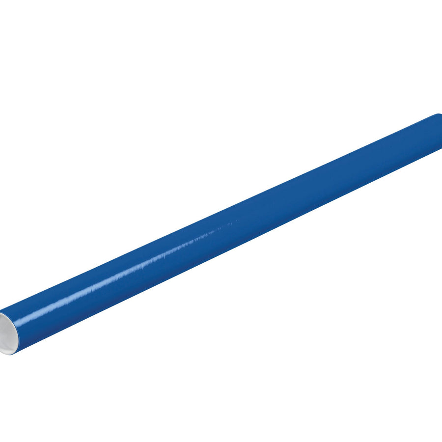 2x36 Blue Spiral Wound Mailing Tubes with Caps 50/Case P2036B