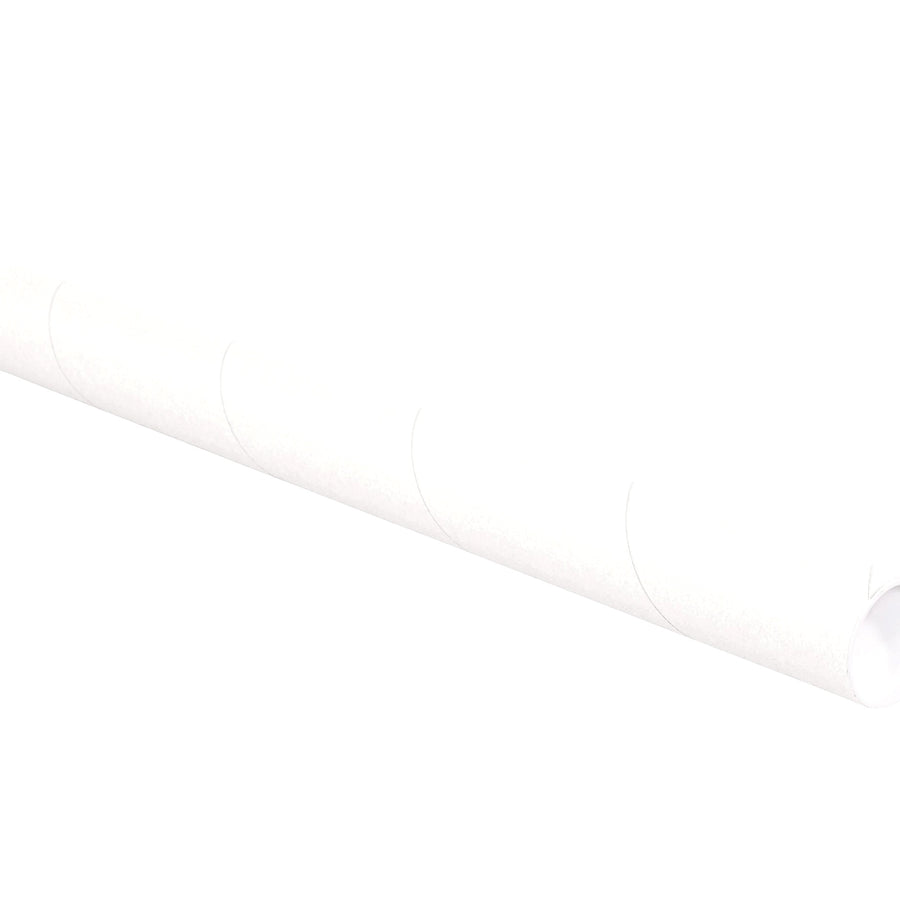Poster & Print Mailing Tubes | 2.5 x 15 in White Spiral Wound with Caps, 34/Case P2515W