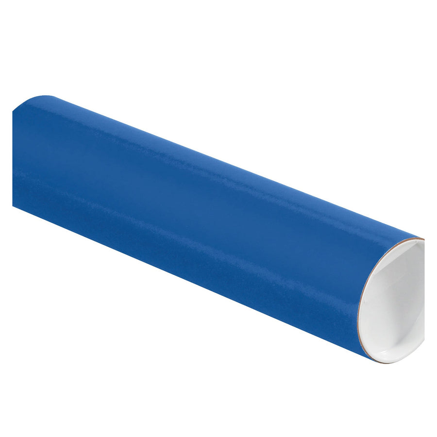 Poster & Print Mailing Tubes | 3 x 12 in Blue Spiral Wound with Caps, 24/Case P3012B