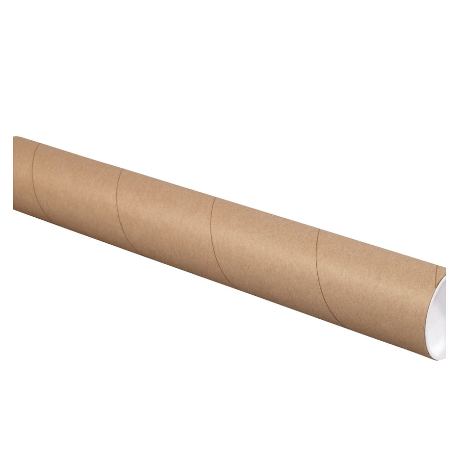 3x16 Kraft Mailing Tubes with Caps 24-Pack P3016K