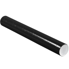 Durable 3x24 black mailing tubes built to protect documents, blueprints, and rolled materials in transit. Heavy-duty spiral wound fibreboard with included white plastic caps. Bulk case of 24 tubes reduces per-unit costs and keeps your mailroom stocked.